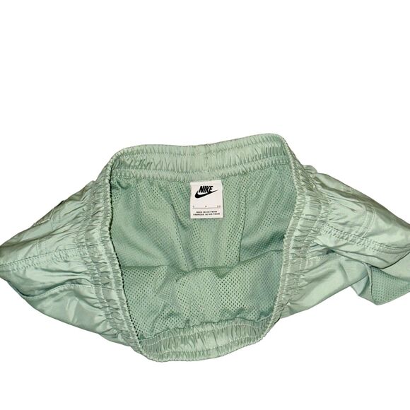 Nike Vintage Rare Sportswear Club Woven Track Shorts Nylon Shiny Mint Green S - Picture 6 of 9